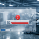 工場のネットワークに送られた添付ファイルがセキュリティによって遮断される様子